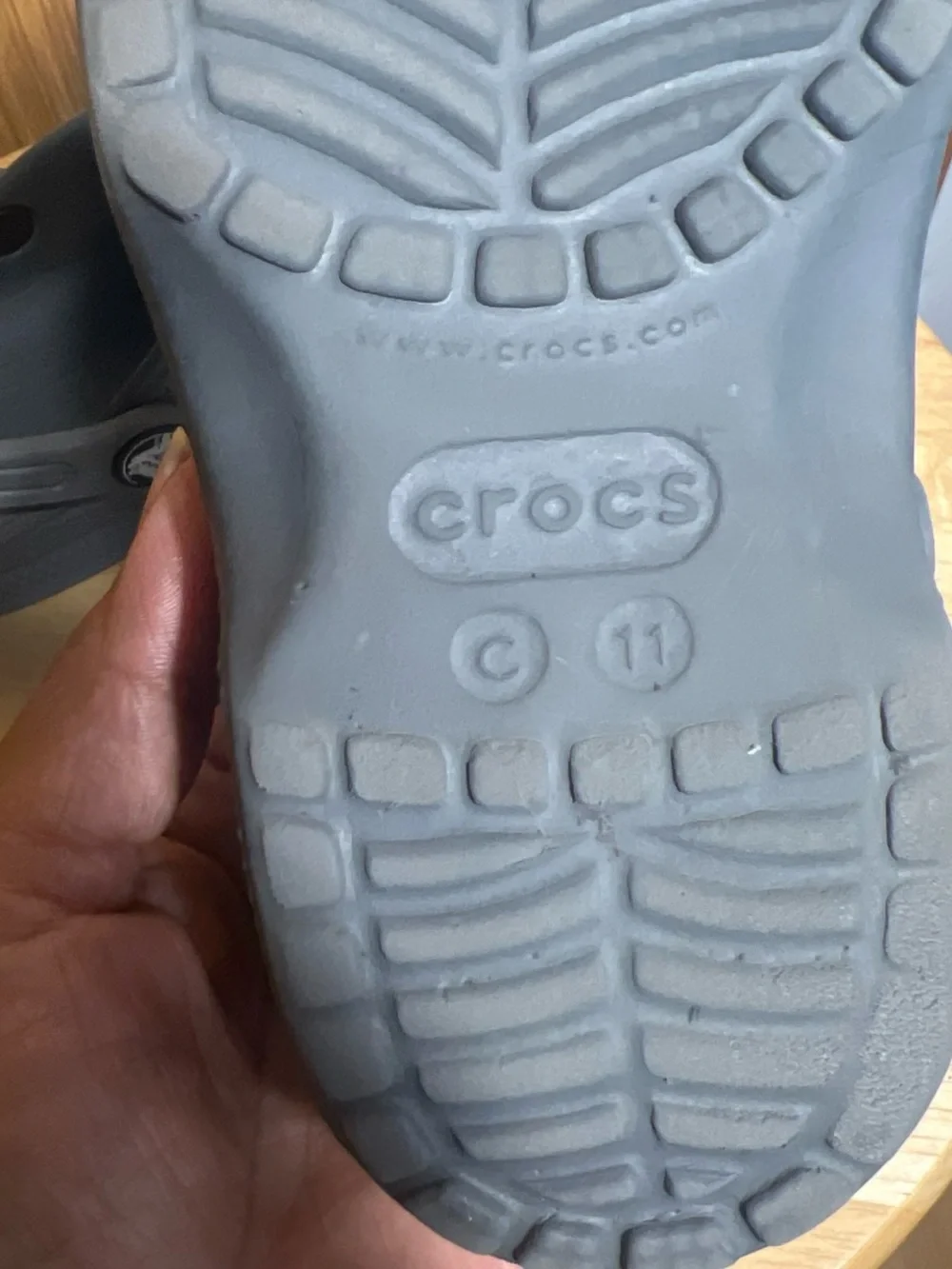 CROCS Kids Charcoal Gray Slip-On Clogs with Character Jibbitz